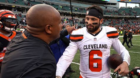 baker mayfield calls former browns coach hue jackson fake|Baker Mayfield rips Hue Jackson as 'fake' after media questions .